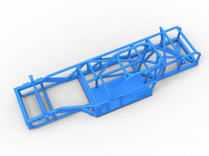 Frame of Small Block Supermodified race car Scale 1 to 25 3D Baskı Modeli