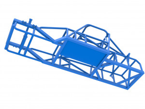 Frame of Small Block Supermodified race car Scale 1 to 25 3D Baskı Modeli