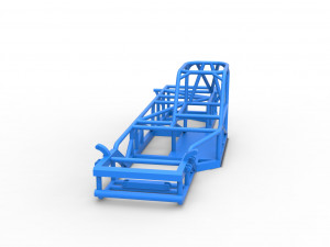 Frame of Small Block Supermodified race car Scale 1 to 25 3D Baskı Modeli