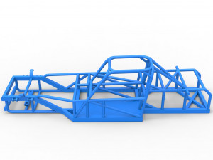 Frame of Small Block Supermodified race car Scale 1 to 25 3D Baskı Modeli
