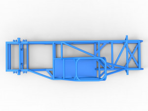 Frame of Small Block Supermodified race car Scale 1 to 25 3D Baskı Modeli
