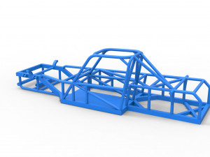 Frame of Small Block Supermodified race car Scale 1 to 25 3D Baskı Modeli