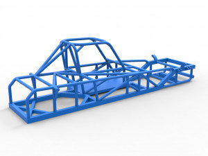 Frame of Small Block Supermodified race car Scale 1 to 25 3D Baskı Modeli