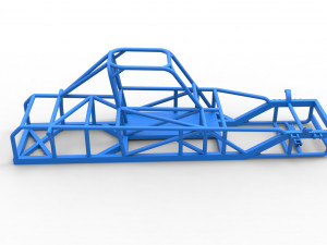 Frame of Small Block Supermodified race car Scale 1 to 25 3D Baskı Modeli