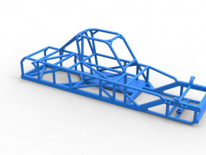 Frame of Small Block Supermodified race car Scale 1 to 25 3D Baskı Modeli