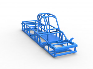 Frame of Small Block Supermodified race car Scale 1 to 25 3D Baskı Modeli