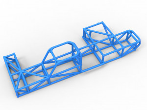 Frame of Supermodified rear engine race car Scale 1 to 25 Model Cetak 3D