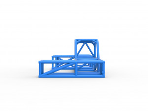 Frame of Supermodified rear engine race car Scale 1 to 25 Model Cetak 3D