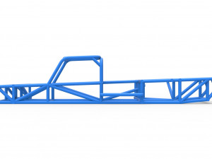 Frame of Supermodified rear engine race car Scale 1 to 25 Model Cetak 3D