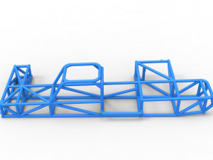 Frame of Supermodified rear engine race car Scale 1 to 25 Model Cetak 3D