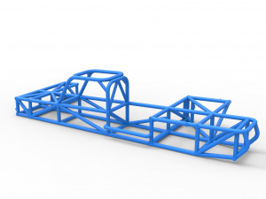 Frame of Supermodified rear engine race car Scale 1 to 25 Model Cetak 3D