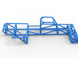 Frame of Supermodified rear engine race car Scale 1 to 25 Model Cetak 3D