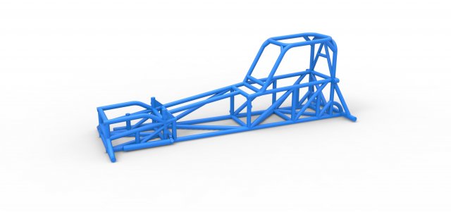 Frame of Supermodified front engine race car V1 Scale 1 to 25 3D प्रिंट मॉडल .c4d .max .obj .3ds .fbx .stl .blend 