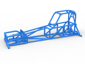 Frame of Supermodified front engine race car V1 Scale 1 to 25 Modelo de Impressão 3D