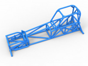 Frame of Supermodified front engine race car V1 Scale 1 to 25 3D प्रिंट मॉडल