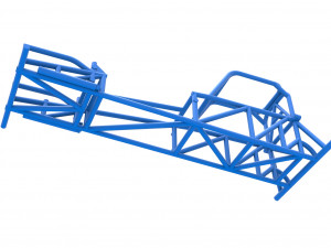 Frame of Supermodified front engine race car V1 Scale 1 to 25 3D प्रिंट मॉडल