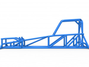 Frame of Supermodified front engine race car V1 Scale 1 to 25 3D प्रिंट मॉडल