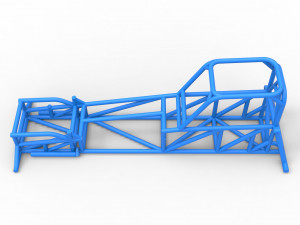 Frame of Supermodified front engine race car V1 Scale 1 to 25 3D प्रिंट मॉडल