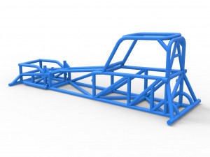 Frame of Supermodified front engine race car V1 Scale 1 to 25 3D प्रिंट मॉडल