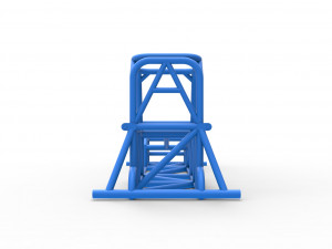 Frame of Supermodified front engine race car V1 Scale 1 to 25 3D प्रिंट मॉडल