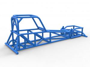 Frame of Supermodified front engine race car V1 Scale 1 to 25 3D प्रिंट मॉडल