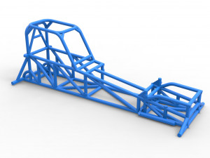 Frame of Supermodified front engine race car V1 Scale 1 to 25 3D प्रिंट मॉडल