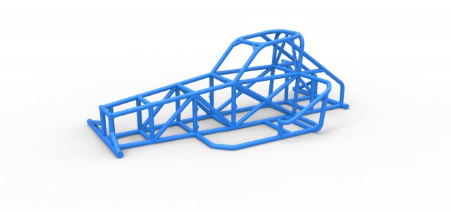 Frame of Supermodified front engine race car V2 Scale 1 to 25 Modelo de impresión 3D .c4d .max .obj .3ds .fbx .stl .blend 