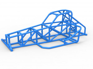 Frame of Supermodified front engine race car V2 Scale 1 to 25 3D प्रिंट मॉडल