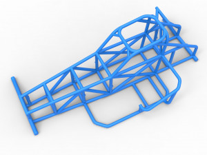 Frame of Supermodified front engine race car V2 Scale 1 to 25 Modelo de impresión 3D