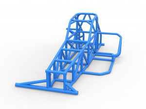 Frame of Supermodified front engine race car V2 Scale 1 to 25 Modelo de impresión 3D