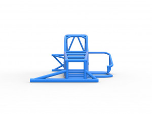 Frame of Supermodified front engine race car V2 Scale 1 to 25 Modelo de impresión 3D