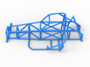 Frame of Supermodified front engine race car V2 Scale 1 to 25 Modelo de impresión 3D