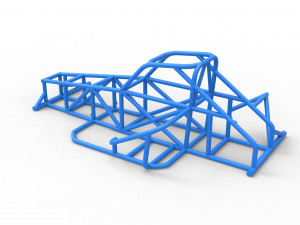 Frame of Supermodified front engine race car V2 Scale 1 to 25 Modelo de impresión 3D