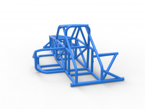 Frame of Supermodified front engine race car V2 Scale 1 to 25 Modelo de impresión 3D