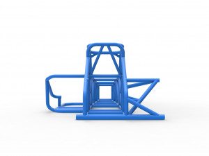 Frame of Supermodified front engine race car V2 Scale 1 to 25 Modelo de impresión 3D