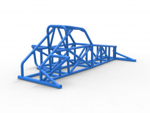 Frame of Supermodified front engine race car V2 Scale 1 to 25 Modelo de impresión 3D