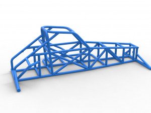 Frame of Supermodified front engine race car V2 Scale 1 to 25 Modelo de impresión 3D