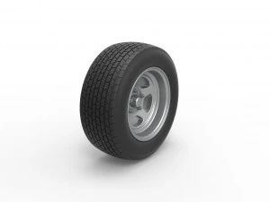 Wheel of Dirt Modified stock car V2 Scale 1 to 25 3D Print Model