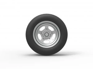 Wheel of Dirt Modified stock car V2 Scale 1 to 25 3D Print Model