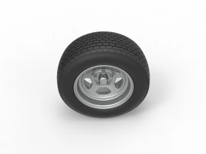 Wheel of Dirt Modified stock car V2 Scale 1 to 25 3D Print Model
