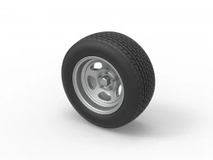 Wheel of Dirt Modified stock car V2 Scale 1 to 25 3D Print Model