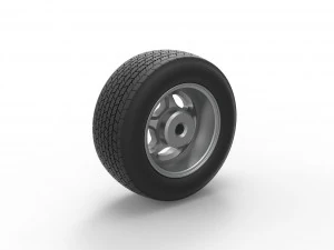 Wheel of Dirt Modified stock car V2 Scale 1 to 25 3D Print Model