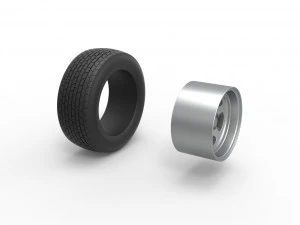 Wheel of Dirt Modified stock car V2 Scale 1 to 25 3D Print Model