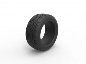 Tire of Dirt Modified stock car V2 Scale 1 to 25 3D Print Model