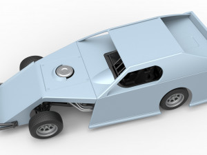 Dirt Modified stock car Scale 1 to 25 3D-printmodel
