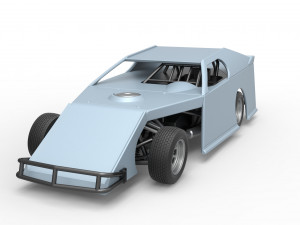 Dirt Modified stock car Scale 1 to 25 3D-printmodel