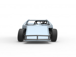 Dirt Modified stock car Scale 1 to 25 3D-printmodel