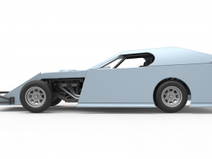 Dirt Modified stock car Scale 1 to 25 3D-printmodel