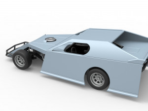 Dirt Modified stock car Scale 1 to 25 3D-printmodel