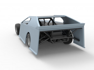 Dirt Modified stock car Scale 1 to 25 3D-printmodel